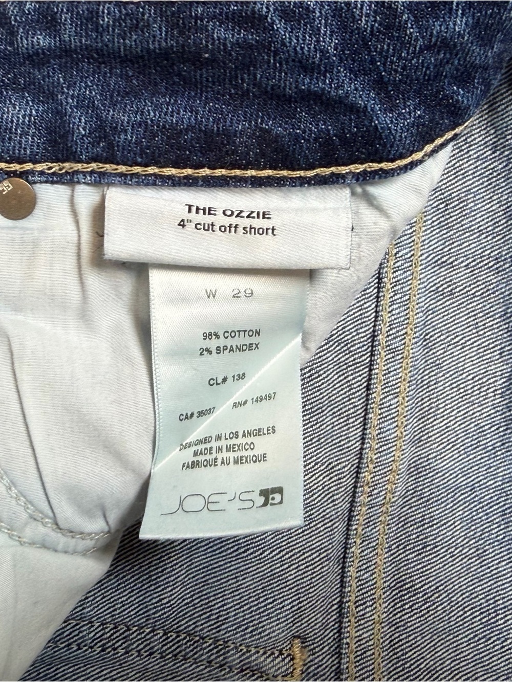 Joe’s Jeans The Ozzie 4” Distressed Frayed Cutoff Denim Shorts 29 - Picture 5 of 8